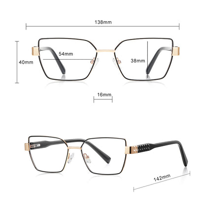 Techsuit 3169 Women's Computer Glasses, Anti-Blue Light, Black