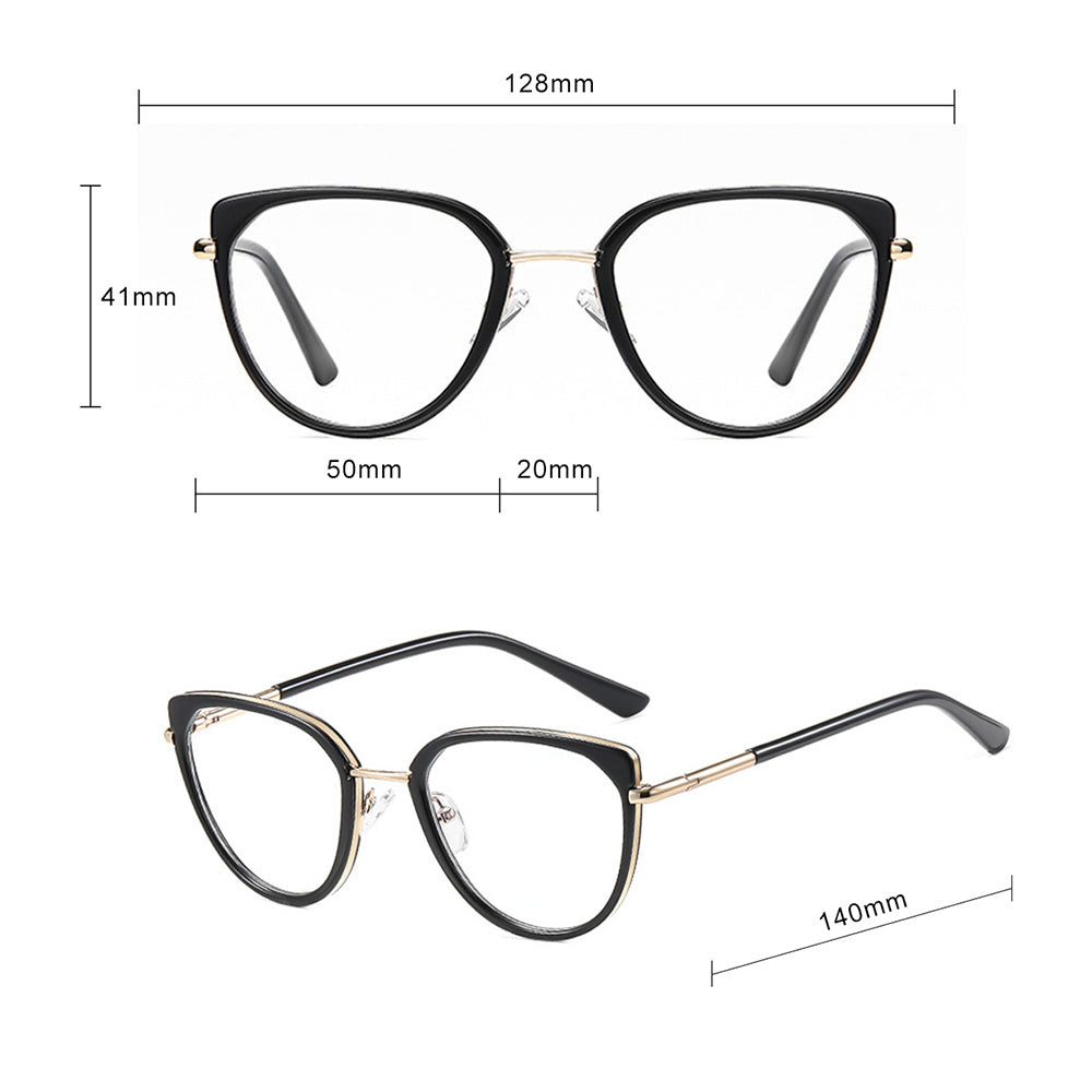 Techsuit 82290 Women's Computer Glasses, Anti-Blue Light, Pink Gold