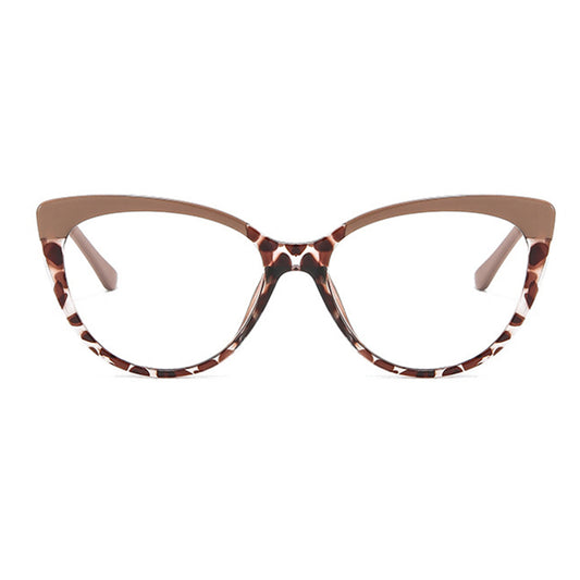 Techsuit Women's Computer Glasses F5018-C42, Anti-Blue Light, Cream Brown