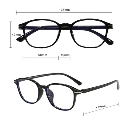 Unisex Techsuit 6635 Computer Glasses, Anti-Blue Light, Black