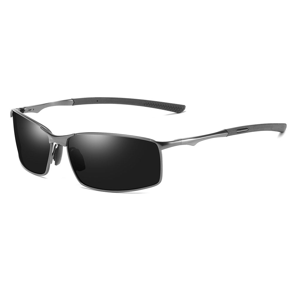 Men's Techsuit 559 Sunglasses, Polarized, UV Protection, Black Silver