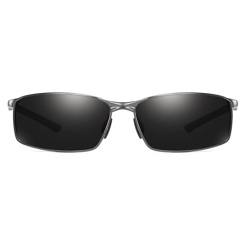 Men's Techsuit 559 Sunglasses, Polarized, UV Protection, Black Silver
