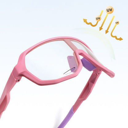 Techsuit 22312 Kids' Sunglasses, Polarized, UV Protection, Black Red