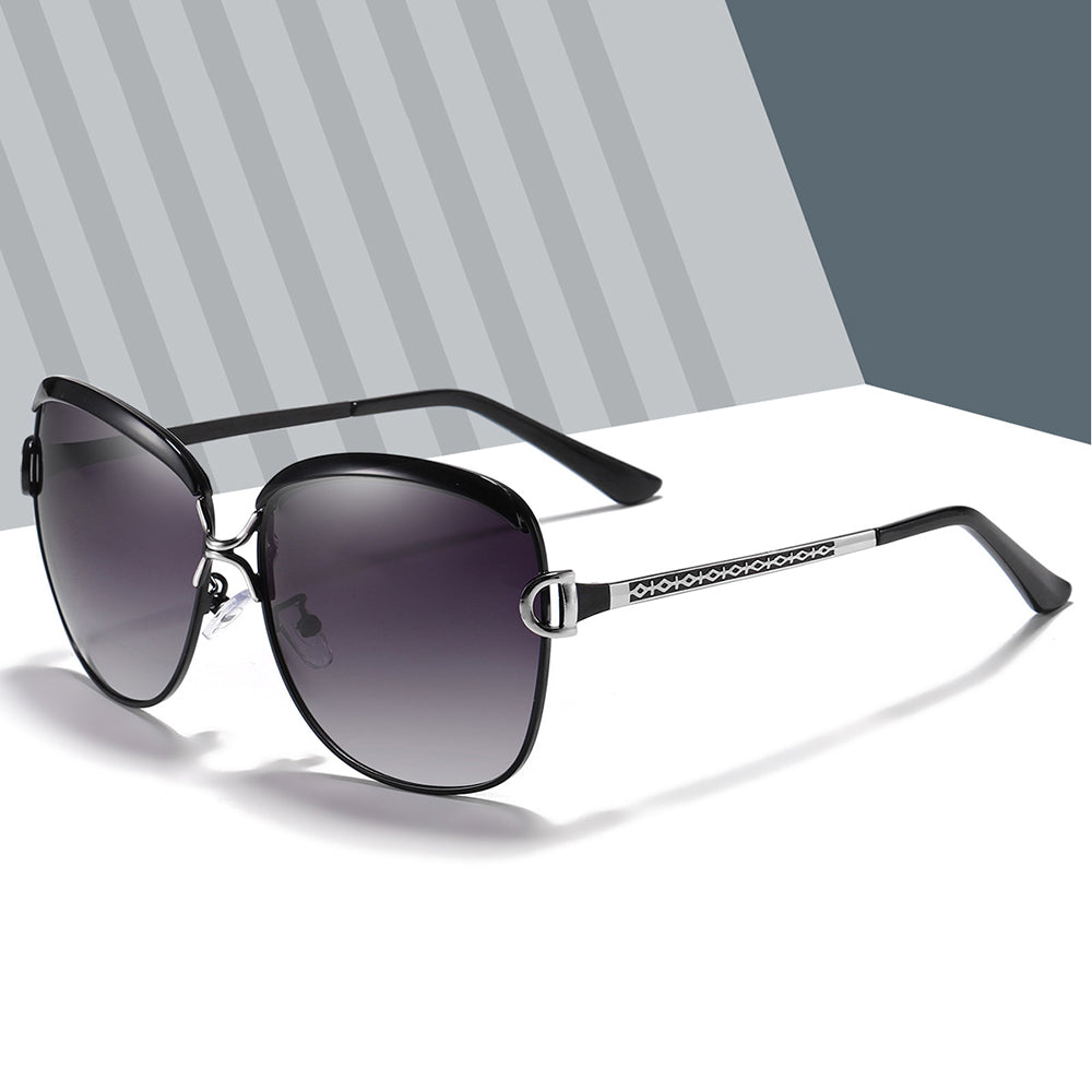 Techsuit 8702 Women's Sunglasses, Polarized, UV Protection, Black