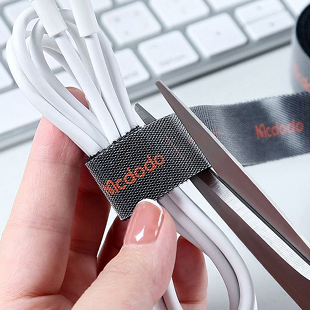 McDodo VS-0960 Cable Organizer Belt, Velcro, 1m, Black