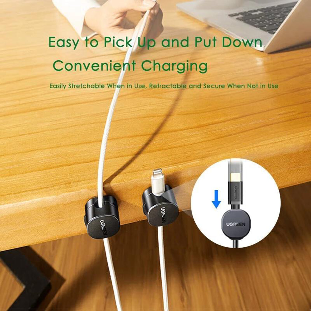 UGREEN LP886 Cable Organizer, Set of 3 Pieces, Black