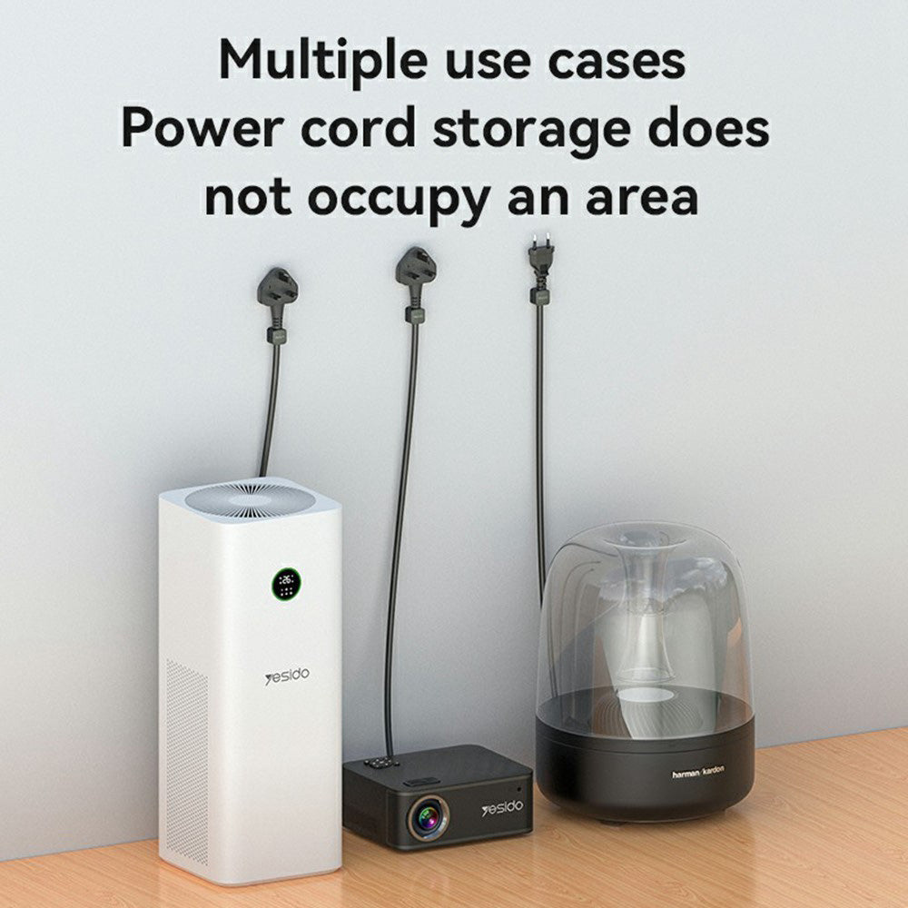 Yesido C216BL Cable Organizer, Set of 4 Pieces, Black