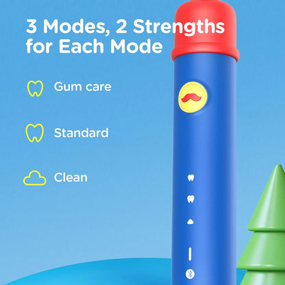 Bitvae BVK7S Kids Electric Toothbrush, Blue Red