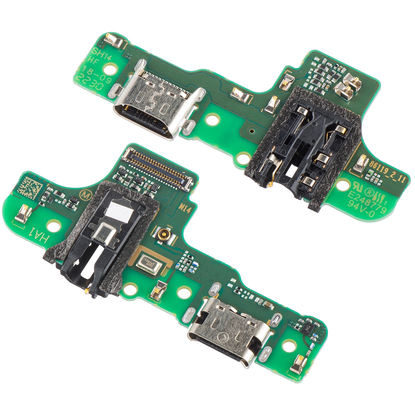 Charging Connector Board - Audio - Microphone Samsung Galaxy A20s A207, Version M14, Service Pack GH81-18341A