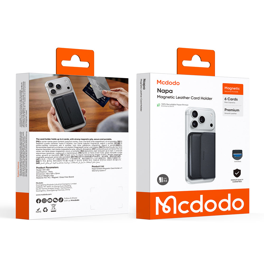 MagSafe Wallet, McDodo, WH-3530 Napa, Black
