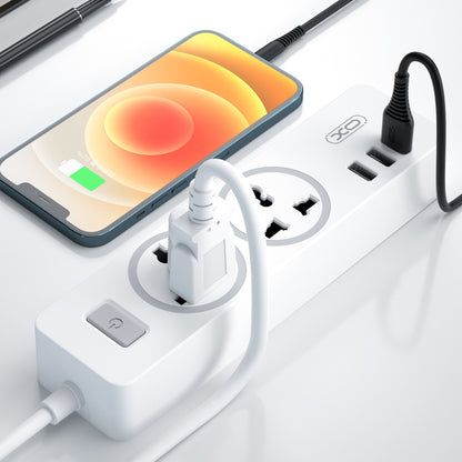 XO Design WL04 Extension Cord, 3 x Socket, White