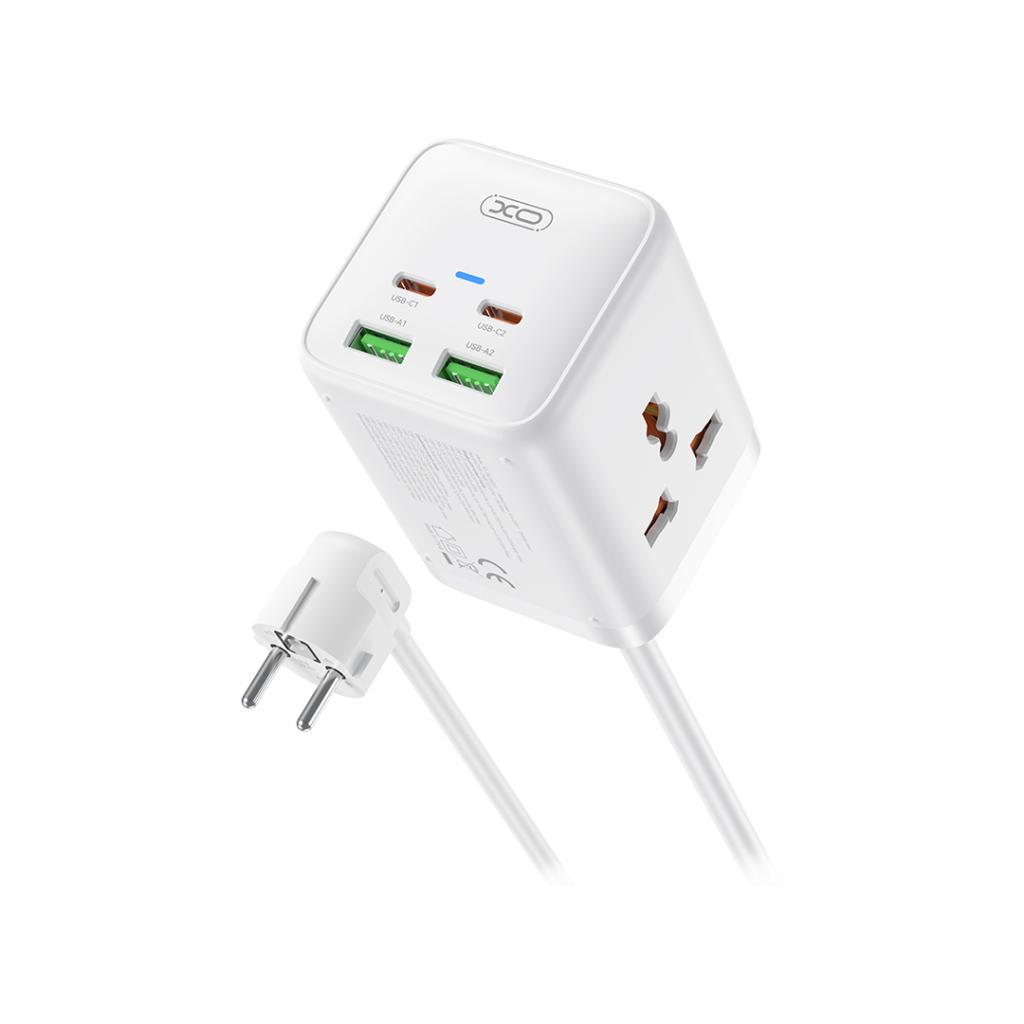 XO Design WL24 Extension Cord, 2 x Socket, White