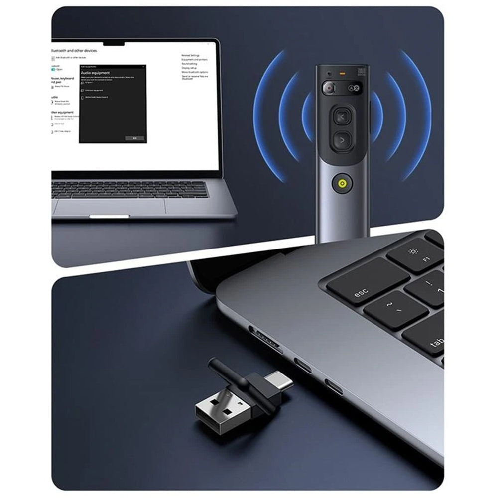 Baseus Orange Dot Wireless Presenter, Gray B00231700811-00