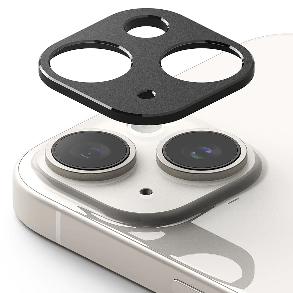 Ringke Styling Rear Camera Protection Frame for Apple iPhone 15 Plus / 15, Aluminum, Black