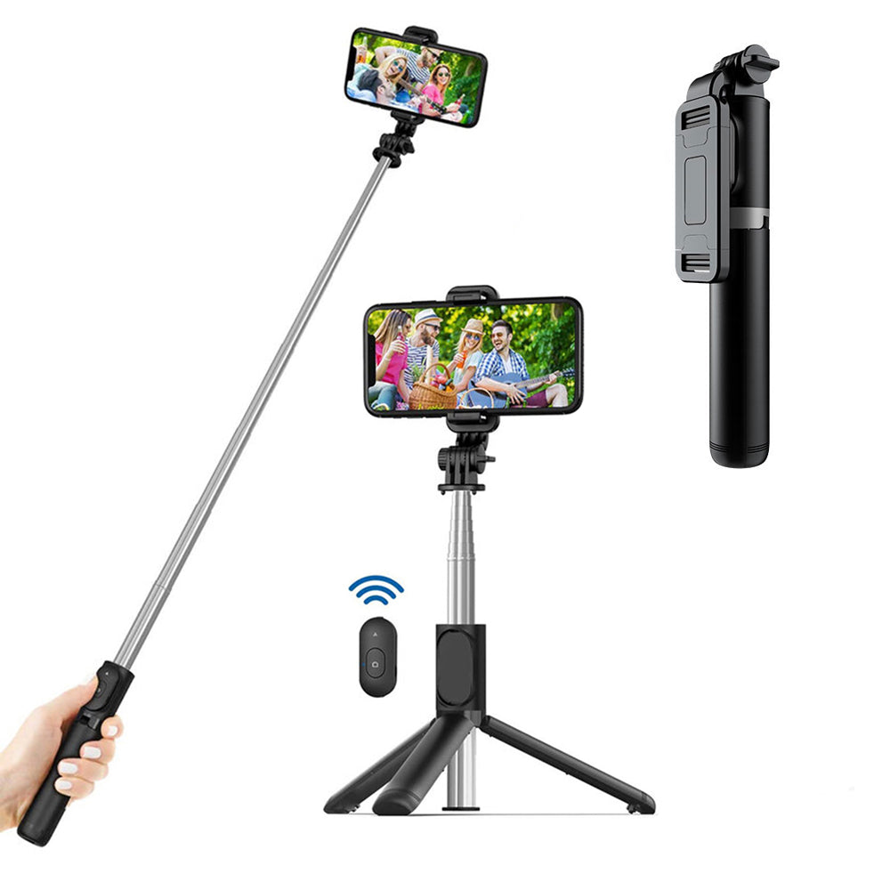Selfie Stick Bluetooth Techsuit Q01, Universal, Black