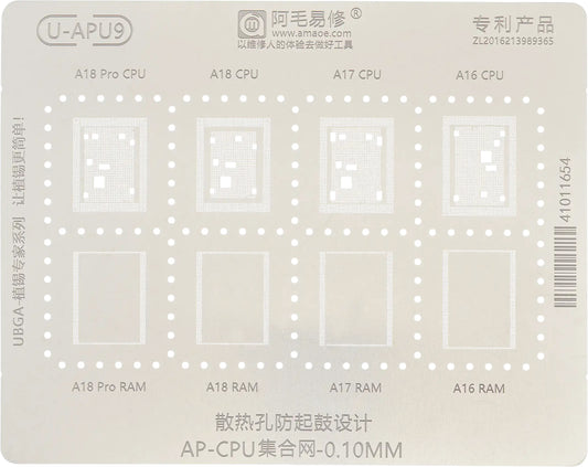 Amaoe U-APU9 BGA Stencil for Apple iPhone 15 Pro Max