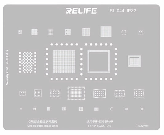Relife RL-044 IPZ2 BGA Stencil for Apple iPhone 6s / 6s Plus, CPU