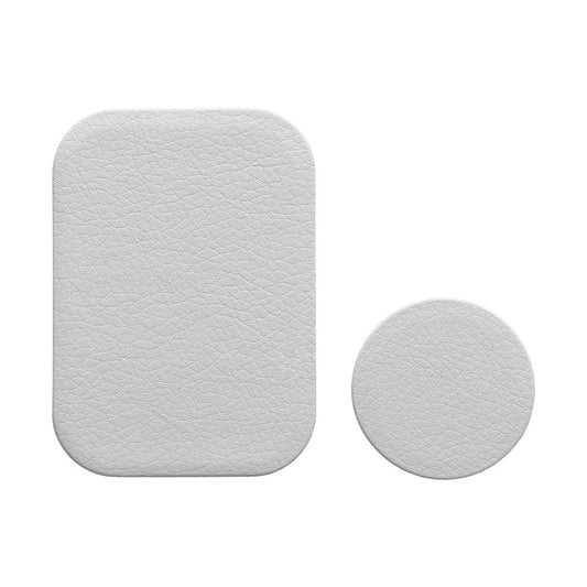 OEM Leather Metal Sticker for magnetic car mount, Set of 2 pieces, Silver