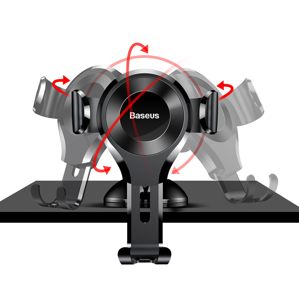 Baseus Osculum Gravity Car Mount, 63mm - 85mm, Black