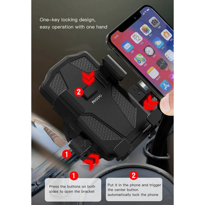 Yesido C94 Motorcycle Bicycle Holder, 4inch - 6.5inch, Black