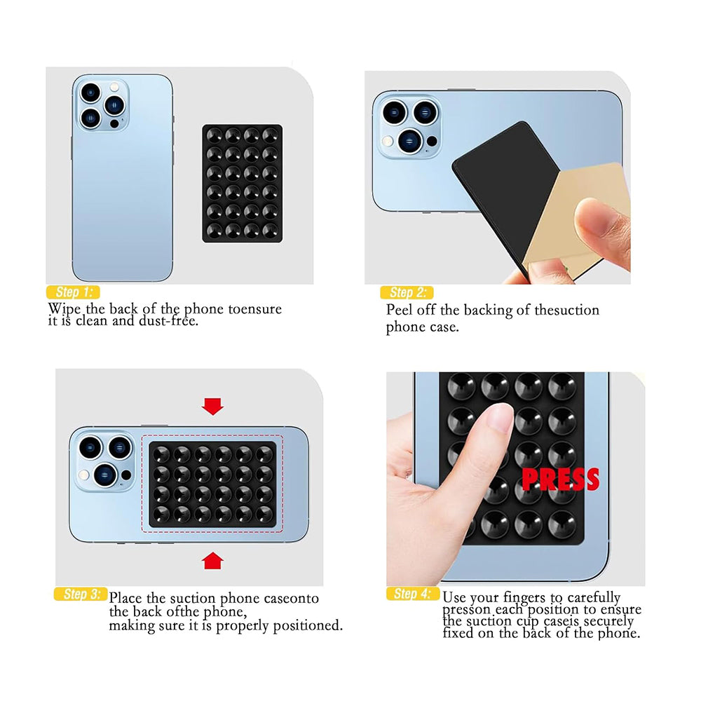 Techsuit SM-PAD Suction Cup Holder, Fuchsia