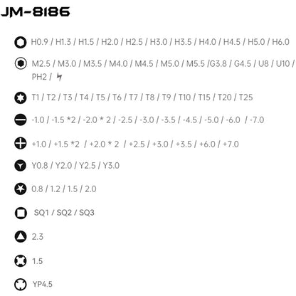 Screwdriver Jakemy JM-8186, 83in1