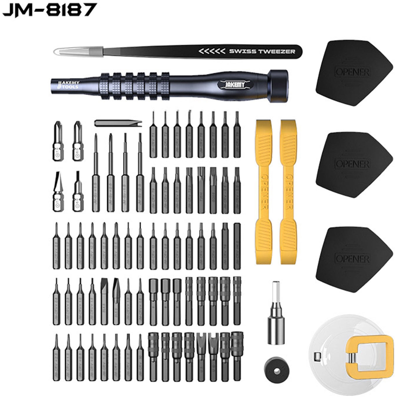 Screwdriver Jakemy JM-8187, 83in1, Silver