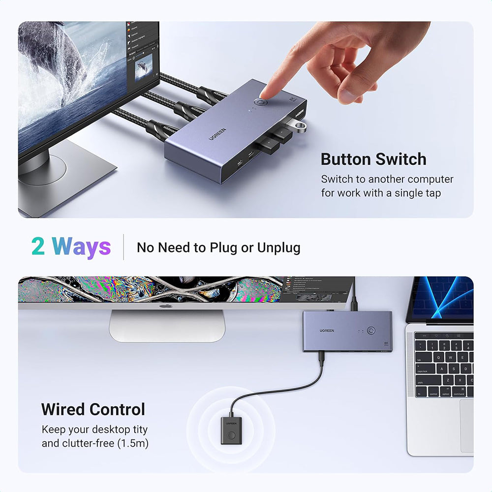 UGREEN CM692 Gray Video Switch