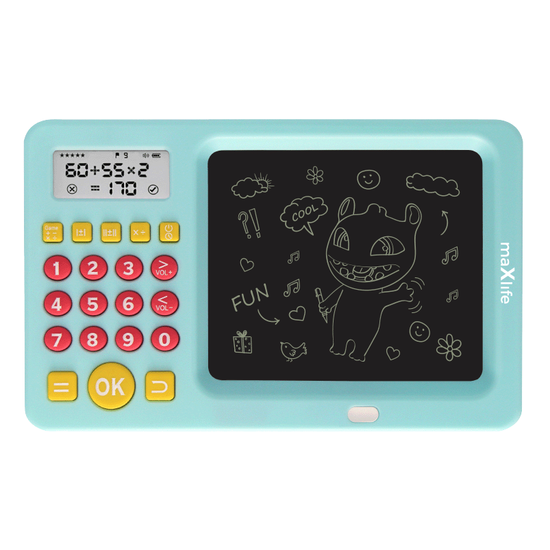 MaXlife MXWB-01 Drawing/Writing Tablet, with Calculator, Blue