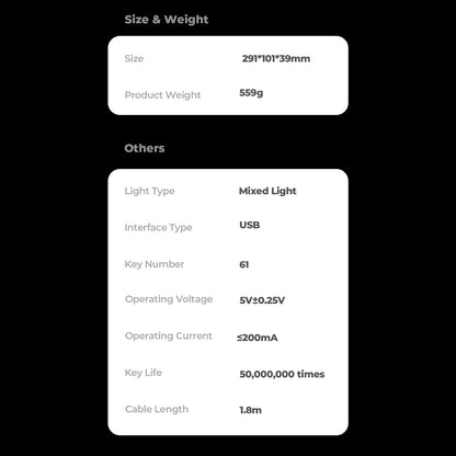 HAVIT KB903L Gaming Keyboard, RGB, 1.8m, White Transparent