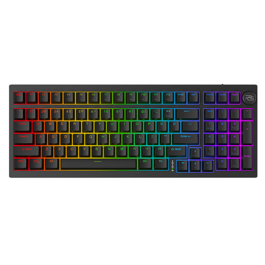 Proove Slicker Wireless Gaming Keyboard, RGB, BT / Wi-Fi / Wired, 1.8m, Black WKSLEN00022401