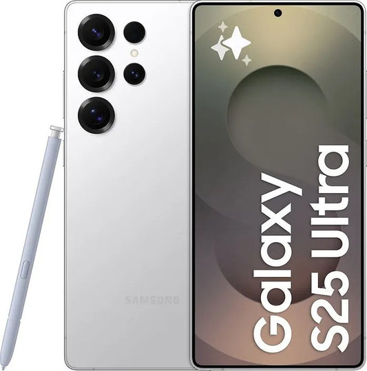 Samsung Galaxy S25 Ultra Mobile Phone, 256GB, 12GB, Titanium Whitesilver DACH SM-S938BZSDEUE